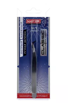 Пинцет игла Silver Star изогнутый клюв АТ 996