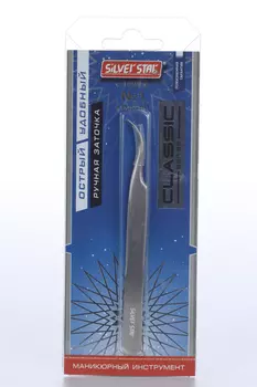 Пинцет игла Silver Star изогнутый тонкий АТ 997 CLASSIC