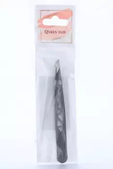 Пинцет Queen fair Формы скошенный заостренный 9,5 см цвет черный