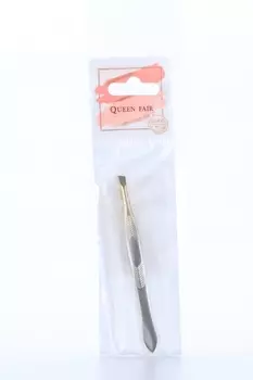 Пинцет Queen fair скошенный широкий 9 см цвет серебристый/золотистый