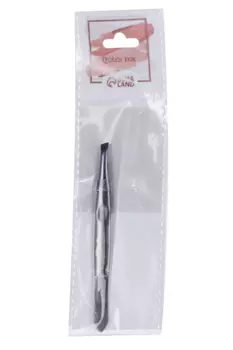 Пинцет Queen fair скошенный узкий 9 см цвет серебристый