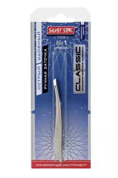 Пинцет Silver Star косой АТ 9962 GOLD matt