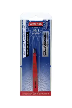 Пинцет Silver Star косой цветной АТ 9932 CLASSIC