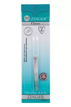 Пинцет ZINGER гладкий скошенный (12904)