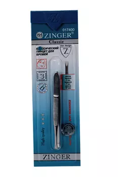 Пинцет ZINGER рифленый прямой (12903)