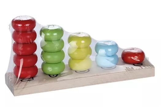 Пирамидка «Счеты», d бусины: 3 см