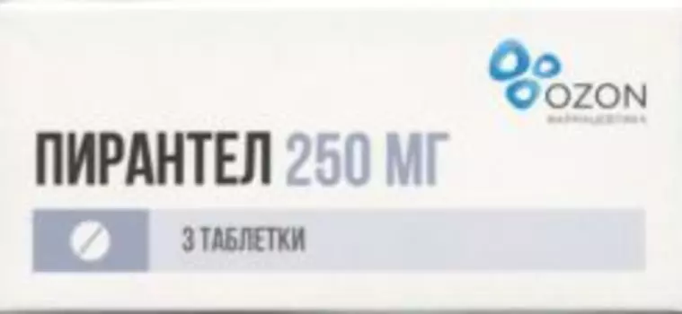 Пирантел 250 мг, 3 шт, таблетки