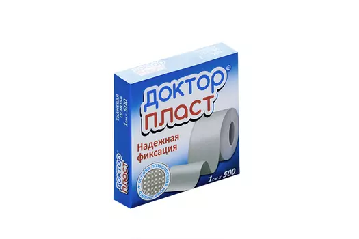 Пластырь Доктор Пласт 1х500 см, ткан осн