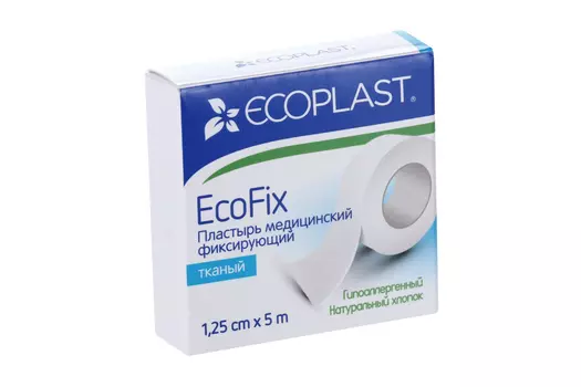 Пластырь Экопласт Ecofix мед/фикс/ткан 1,25 х 500 см