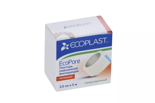 Пластырь Экопласт Ecopore мед/фикс/неткан 2.5 см х 5 м