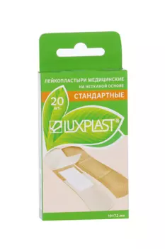 Пластырь Люкспласт стандарт неткан основ 1.9х7.2 см, 20 шт