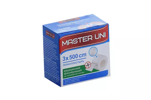 Пластырь Мастер Юни 3х500 см на полимерн основе