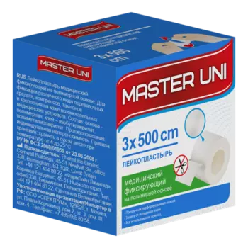 Пластырь Мастер Юни 3х500 см на полимерн основе