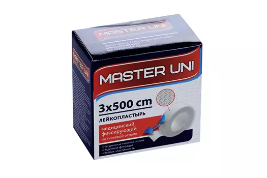 Пластырь Мастер Юни 3х500 см на тканев основе