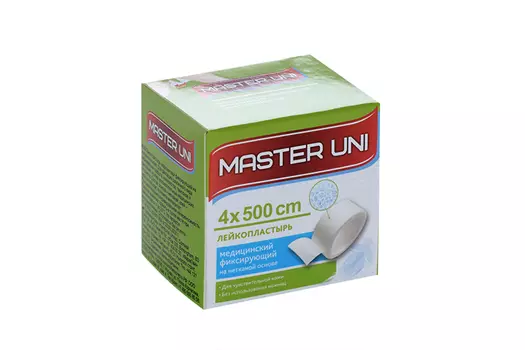 Пластырь Мастер Юни 4х500 см на нетканой основе