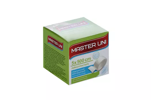 Пластырь Мастер Юни 5х500 см на нетканой основе