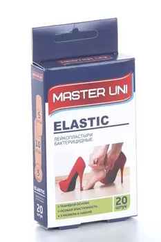 Пластырь Мастер Юни Эластик бактериц на тканев основе, 20 шт