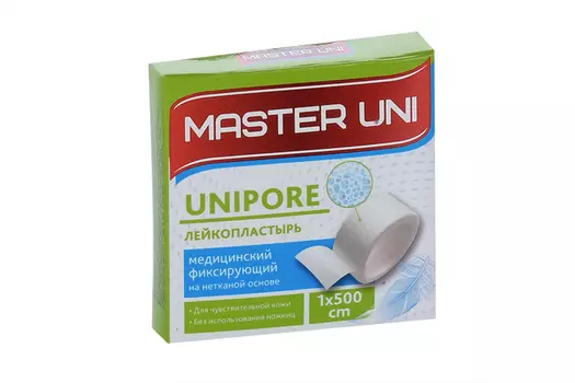 Пластырь Мастер Юни Юнипор 1х500 см на нетканой основе