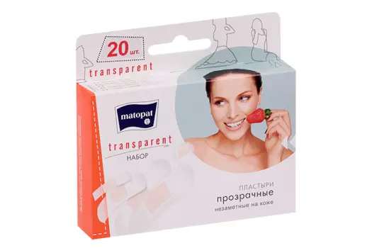 Пластырь Матопат Транспарент, 20 шт