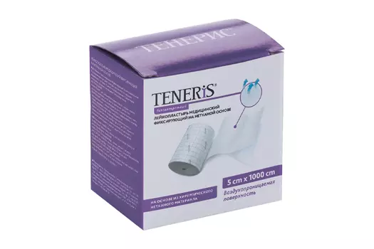 Пластырь Тенерис 1000х5 см на неткан основе катушка, Спектрум