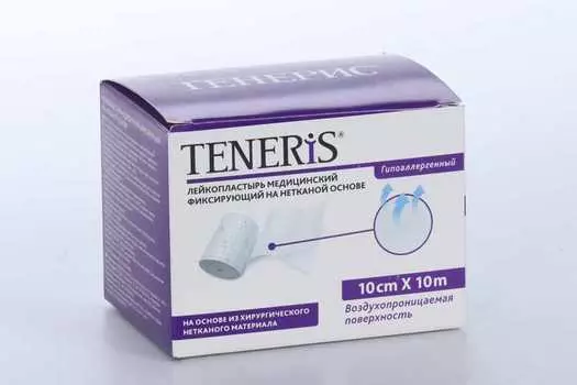 Пластырь Тенерис 10х1000 см на неткан основе катушка, Спектрум