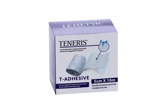Пластырь Тенерис Т-Адгезив 10х5 см на неткан основе катушка