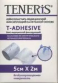 Пластырь Тенерис Т-Адгезив 2х5 см на неткан основе катушка