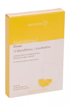 Пластырь Wachswerk с маслом Лимона д/аппликации из пчелиного воска/шерст неткан материал, 12 шт
