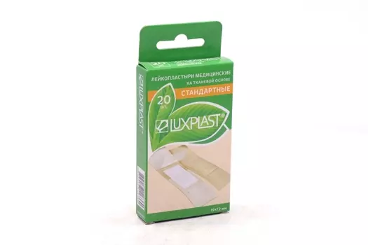 Пластыри Люкспласт ткан основа бактерицид Стандартные 72х19 мм, 20 шт