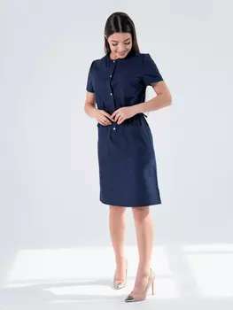 Платье Mariita медицинское на кнопках с кулиской синий р 48
