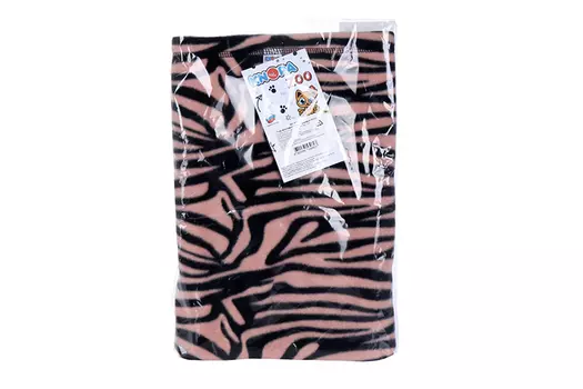 Плед КНОПА флисовый зебра 75х100 см розовый