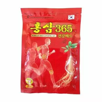 ПЛСТ Косметический пластырь для тела с красным женьшенем KOREAN RED GINSENG 365 PAD x20