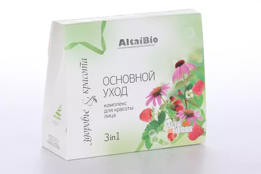 Подарочный набор AltaiBio д/лица основной уход скраб + крем д/лица + крем д/век
