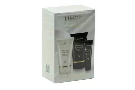 Подарочный набор кремов Limoni Premium Syn-Ake со змеиным ядом крем/лёгкий крем/крем д/век