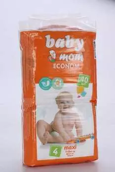 Подгузники Baby mom econom Maxi (7-18кг), 40 шт
