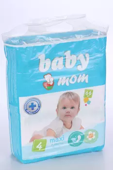 Подгузники Baby mom Maxi крем-бальз (7-18кг), 66 шт