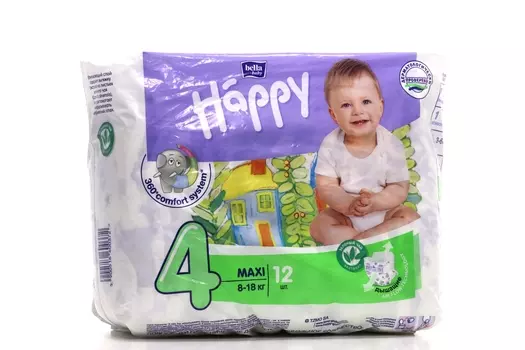 Подгузники Бэлла Хеппи макси (8-18кг), 12 шт