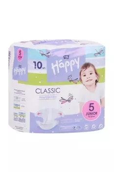 Подгузники bella baby Happy classic Junior с эластич боковинками (12-25кг), 10 шт