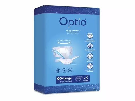 Подгузники д/взрослых Оптио XL, 3 шт