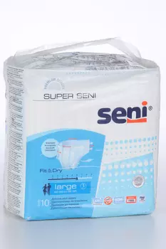 Подгузники д/взрослых Сени супер эйр, 10 шт, large