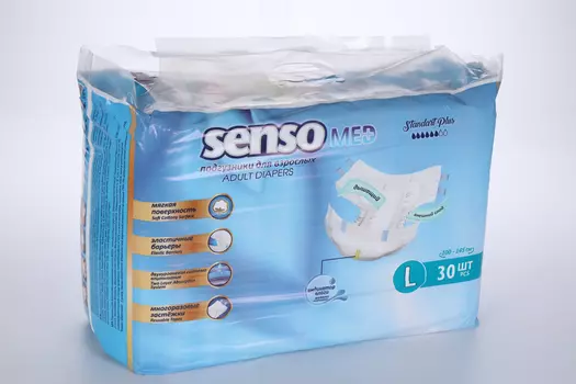 Подгузники д/взрослых Senso MED Standart Plus р L (100-145см), 30 шт