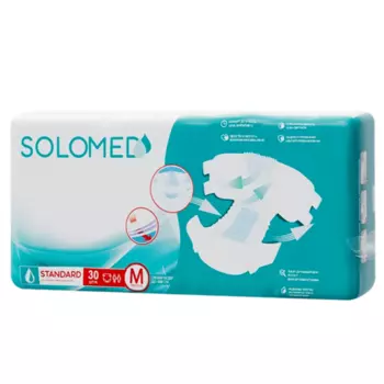Подгузники д/взрослых Solomed Standart средняя степень недержания р M, 30 шт