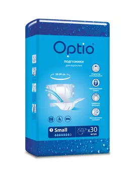 Подгузники д/взрослых страдающих недержанием Оптио S, 30 шт
