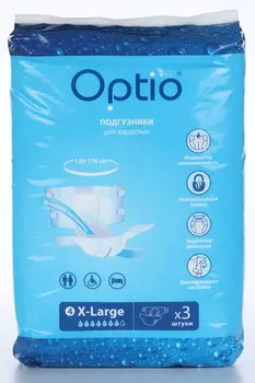 Подгузники д/взрослых страдающих недержанием Оптио XL, 3 шт
