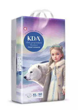 Подгузники детские КДА Кидс XL (12+ кг), 50 шт