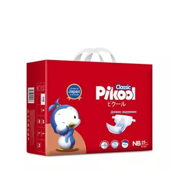 Подгузники детские Пикул Классик NB (0-5кг), 25 шт