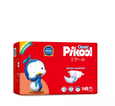 Подгузники детские Пикул Классик NB (0-5кг), 90 шт, + подарок салфетки Пикул Классик х80