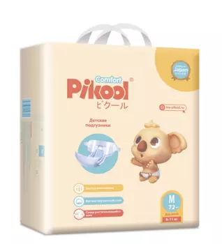 Подгузники детские Пикул Комфорт M (6-11кг), 72 шт