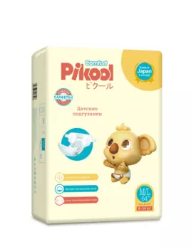 Подгузники детские Пикул Комфорт M/L (8-16кг), 64 шт, + подарок салфетки Пикул Комфорт х20