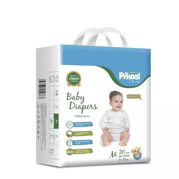 Подгузники детские Пикул Премиум M (6-11кг), 20 шт